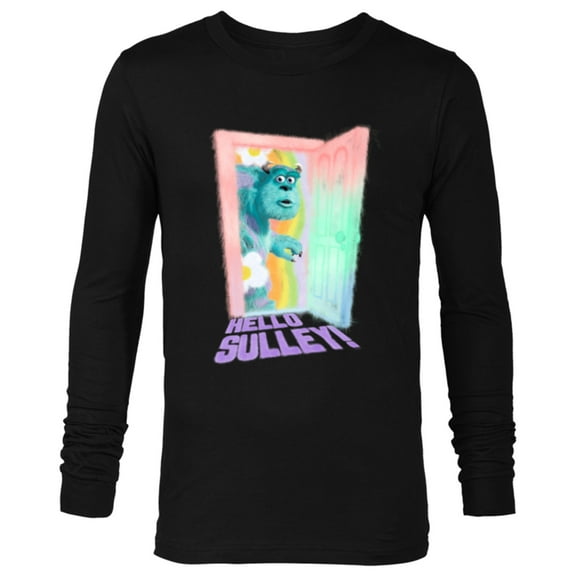 Disney and Pixar’s Monsters Inc Hello Sulley Door Peek - Long Sleeve T-Shirt for Men - Customized-Black