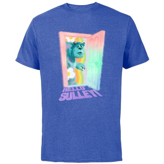 Disney and Pixar’s Monsters Inc Hello Sulley Door Peek - Short Sleeve Cotton T-Shirt for Adults - Customized-Royal Heather