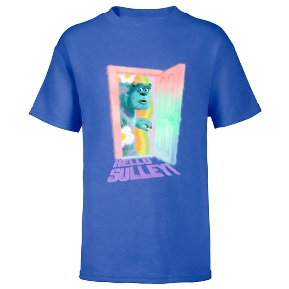 Disney and Pixar’s Monsters Inc Hello Sulley Door Peek - Short Sleeve T-Shirt for Kids - Customized-Royal