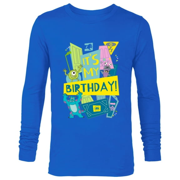 Disney and Pixar’s Monsters, Inc. It’s My Birthday - Long Sleeve T-Shirt for Men - Customized-Navy