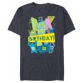 thumbnail image 1 of Disney and Pixar’s Monsters, Inc. It’s My Birthday - Short Sleeve Blended T-Shirt for Adults - Customized-Navy Heather, 1 of 5