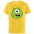 thumbnail image 1 of Disney and Pixar’s Monsters, Inc. Mike Big Face Costume - Short Sleeve Cotton T-Shirt for Adults - Customized-Yellow, 1 of 5