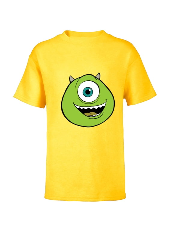 Disney and Pixar’s Monsters, Inc. Mike Big Face Costume - Short Sleeve T-Shirt for Kids - Customized-Yellow