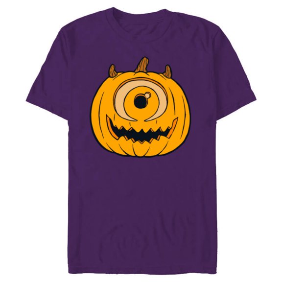 Disney and Pixar's Monsters, Inc. Mike-O'-Lantern - Short Sleeve Blended T-Shirt for Adults - Customized-Purple