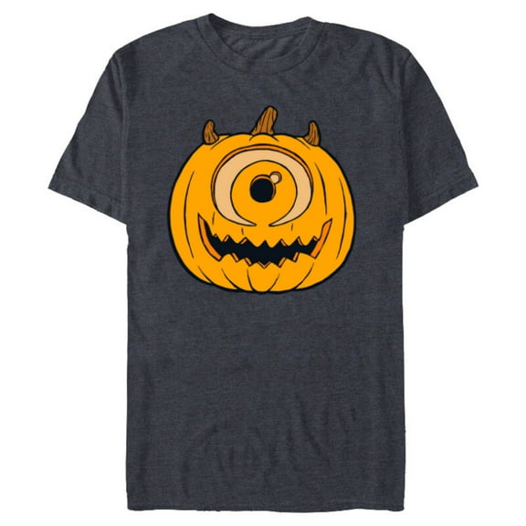 Disney and Pixar's Monsters, Inc. Mike-O'-Lantern - Short Sleeve Blended T-Shirt for Adults - Customized-Navy Heather