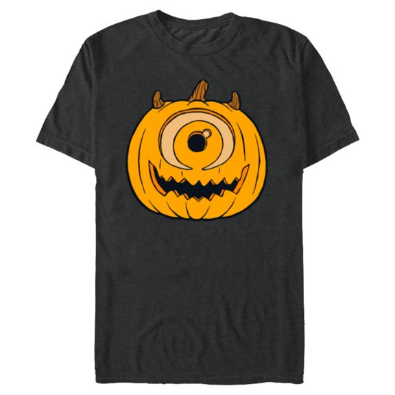 Disney and Pixar's Monsters, Inc. Mike-O'-Lantern - Short Sleeve Blended T-Shirt for Adults - Customized-Dark Heather