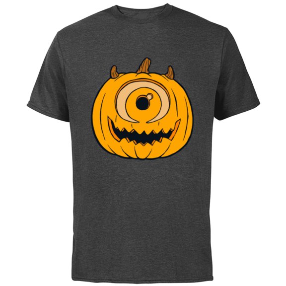Disney and Pixar's Monsters, Inc. Mike-O'-Lantern - Short Sleeve Cotton T-Shirt for Adults - Customized-Charcoal