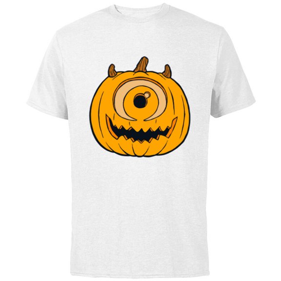 Disney and Pixar's Monsters, Inc. Mike-O'-Lantern - Short Sleeve Cotton T-Shirt for Adults - Customized-White