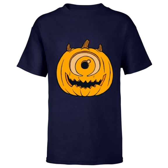 Disney and Pixar's Monsters, Inc. Mike-O'-Lantern - Short Sleeve T-Shirt for Kids - Customized-Navy