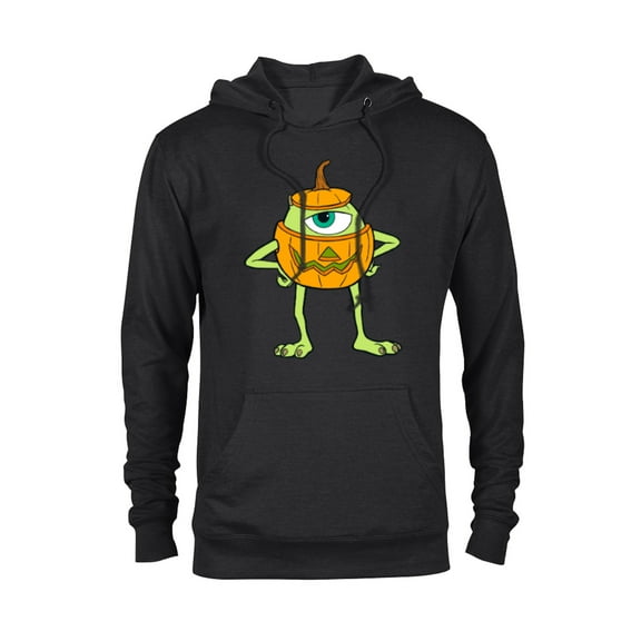 Disney and Pixar's Monsters, Inc. Mike Pumpkin Halloween - Pullover Hoodie for Adults - Customized-Black