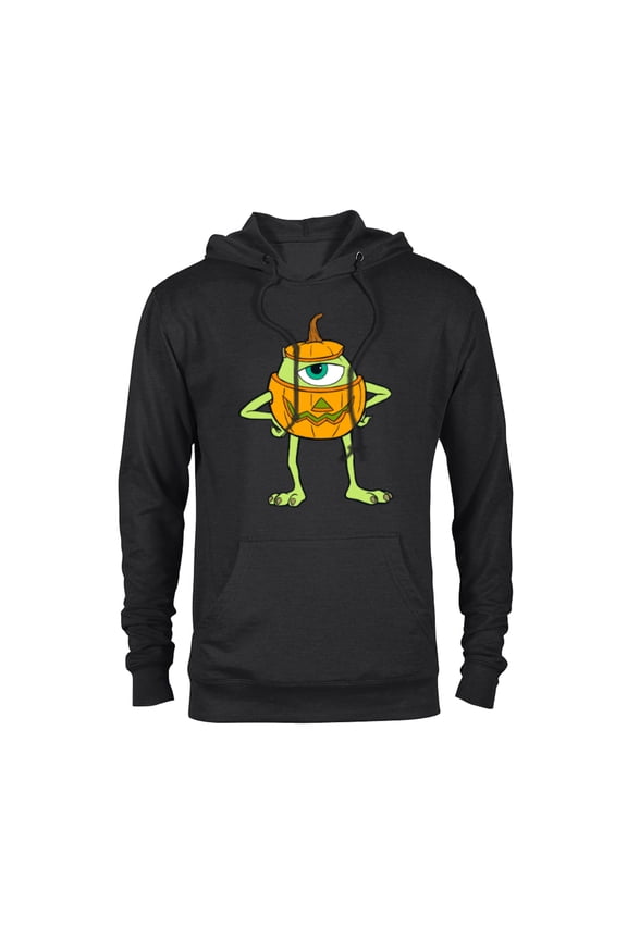 Disney and Pixar's Monsters, Inc. Mike Pumpkin Halloween - Pullover Hoodie for Adults - Customized-Black