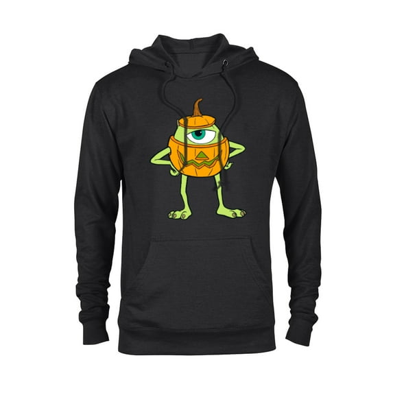 Disney and Pixar's Monsters, Inc. Mike Pumpkin Halloween - Pullover Hoodie for Adults - Customized-Black