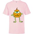 thumbnail image 1 of Disney and Pixar's Monsters, Inc. Mike Pumpkin Halloween - Short Sleeve T-Shirt for Kids - Customized-Soft Pink, 1 of 5