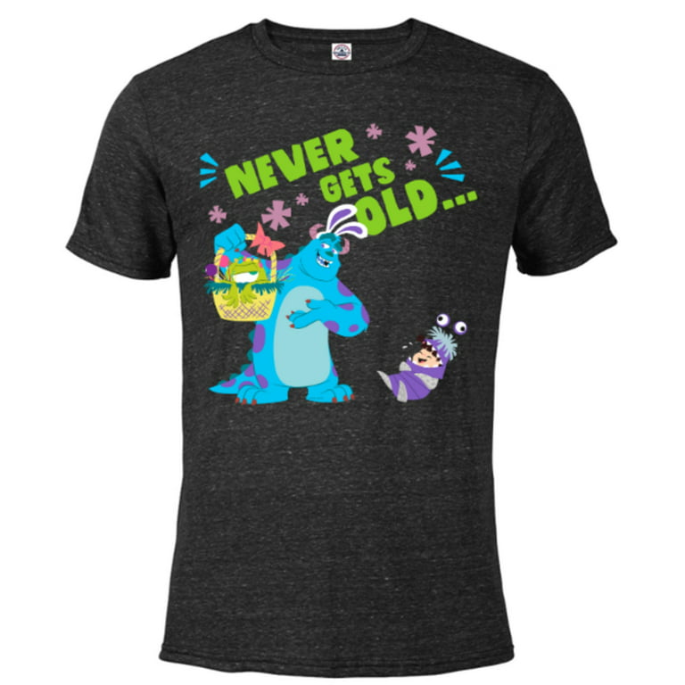 Disney and Pixar’s Monsters, Inc. Mike Sulley Boo Easter - Short Sleeve  Blended T-Shirt for Adults - Customized-Black Snow Heather