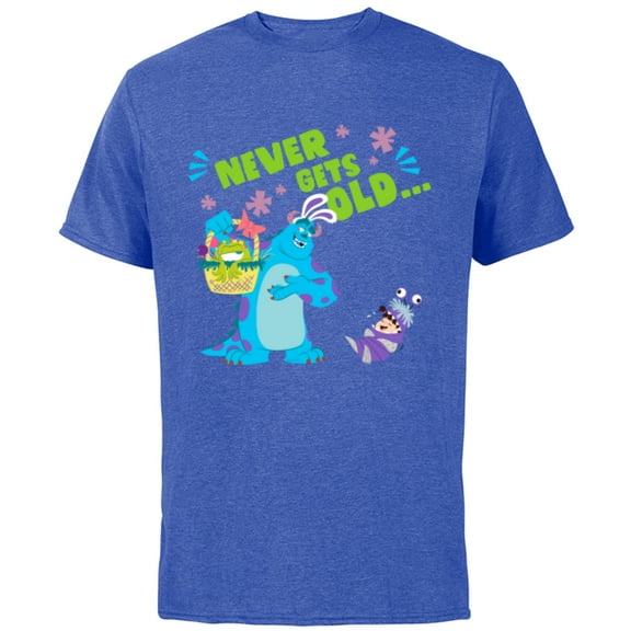 Disney and Pixar’s Monsters, Inc. Mike Sulley Boo Easter - Short Sleeve Cotton T-Shirt for Adults - Customized-Royal Heather