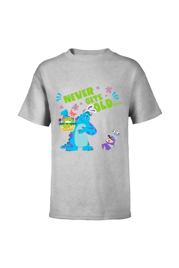 Disney and Pixar’s Monsters, Inc. Mike Sulley Boo Easter - Short Sleeve T-Shirt for Kids - Customized-Athletic Heather