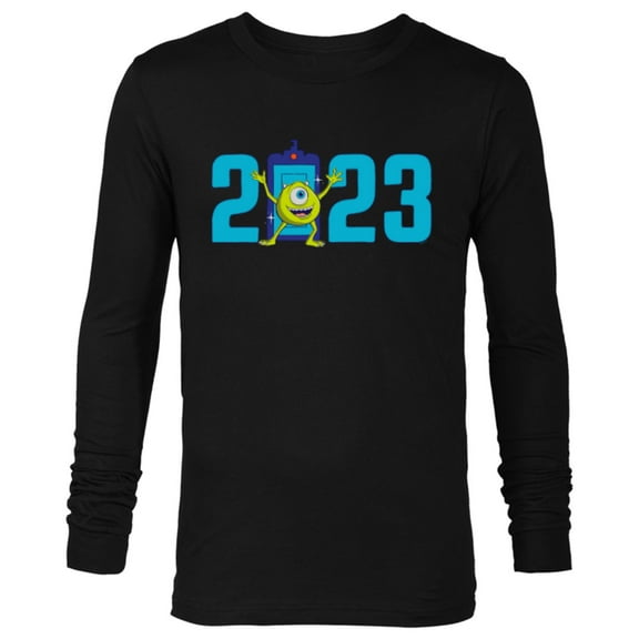 Disney and Pixar’s Monsters Inc Mike Wazowski 2023 New Year - Long Sleeve T-Shirt for Men - Customized-Black