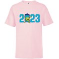 thumbnail image 1 of Disney and Pixar’s Monsters Inc Mike Wazowski 2023 New Year - Short Sleeve T-Shirt for Kids - Customized-Soft Pink, 1 of 5