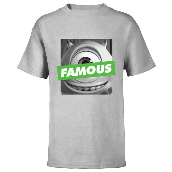 Disney and Pixar’s Monsters, Inc. Mike Wazowski Famous - Short Sleeve T-Shirt for Kids - Customized-Athletic Heather