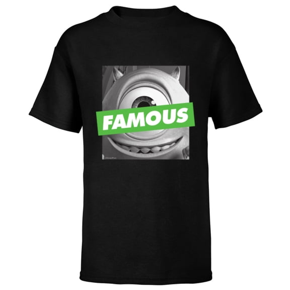 Disney and Pixar’s Monsters, Inc. Mike Wazowski Famous - Short Sleeve T-Shirt for Kids - Customized-Black