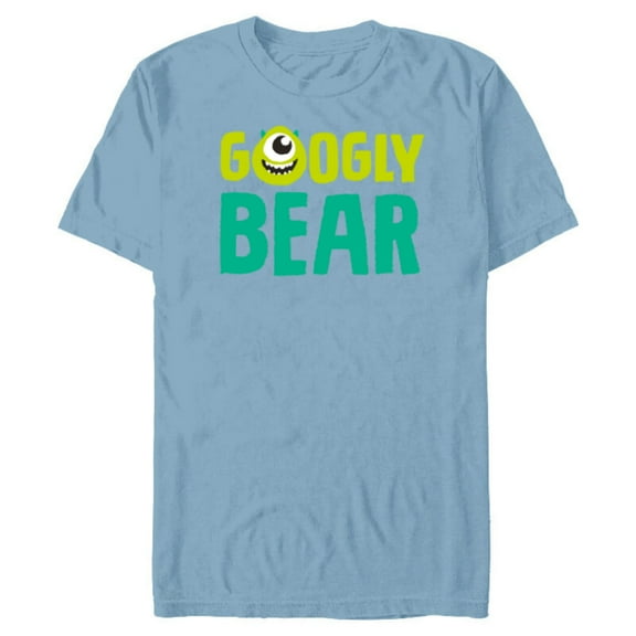 Disney and Pixar's Monsters, Inc. Mike Wazowski Googly Bear - Short Sleeve Blended T-Shirt for Adults - Customized-Ocean Blue