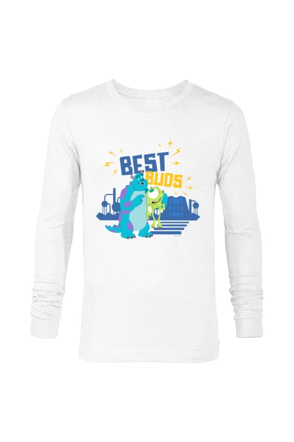 Disney and Pixar’s Monsters, Inc. Mike and Sulley Best Buds - Long Sleeve T-Shirt for Men - Customized-White