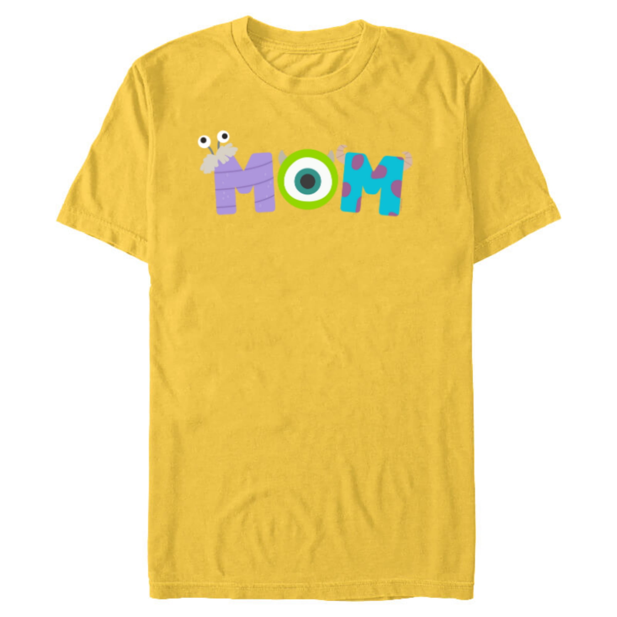 Disney and Pixar's Monsters, Inc. Mom Mother's Day Birthday - Short Sleeve  Blended T-Shirt for Adults - Customized-Yellow - Walmart.com