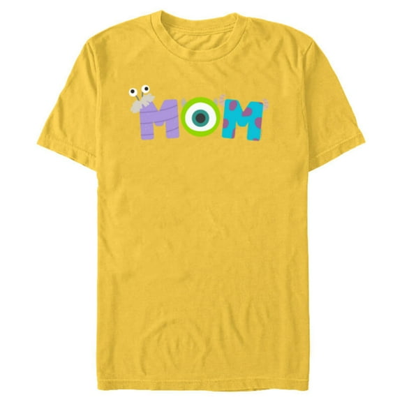 Disney and Pixar’s Monsters, Inc. Mom Mother’s Day Birthday - Short Sleeve Blended T-Shirt for Adults - Customized-Yellow