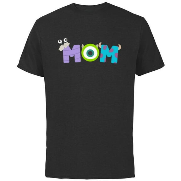 Disney and Pixar’s Monsters, Inc. Mom Mother’s Day Birthday - Short Sleeve Cotton T-Shirt for Adults - Customized-Black
