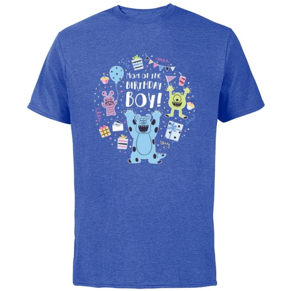 Disney and Pixar’s Monsters, Inc. Mom of the Birthday Boy - Short Sleeve Cotton T-Shirt for Adults - Customized-Royal Heather