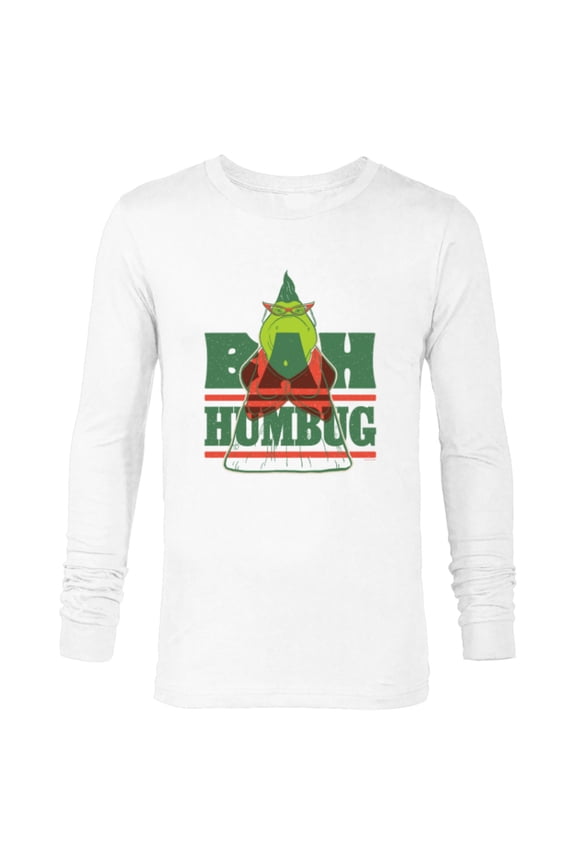 Disney and Pixar’s Monsters, Inc. Roz Christmas Bah Humbug - Long Sleeve T-Shirt for Men - Customized-White