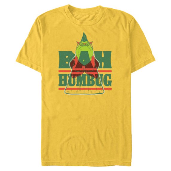 Disney and Pixar’s Monsters, Inc. Roz Christmas Bah Humbug - Short Sleeve Blended T-Shirt for Adults - Customized-Yellow