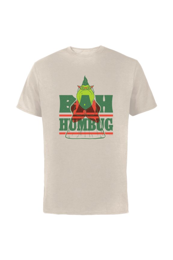 Disney and Pixar’s Monsters, Inc. Roz Christmas Bah Humbug - Short Sleeve Cotton T-Shirt for Adults - Customized-Natural