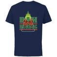 thumbnail image 1 of Disney and Pixar’s Monsters, Inc. Roz Christmas Bah Humbug - Short Sleeve Cotton T-Shirt for Adults - Customized-Navy, 1 of 5