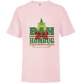 thumbnail image 1 of Disney and Pixar’s Monsters, Inc. Roz Christmas Bah Humbug - Short Sleeve T-Shirt for Kids - Customized-Soft Pink, 1 of 5
