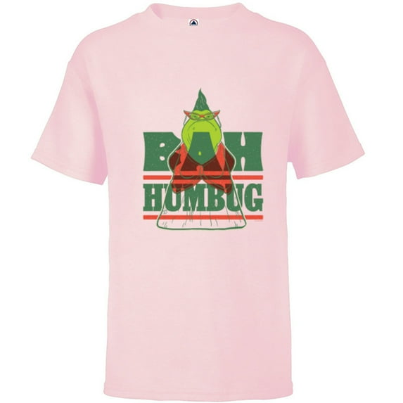 Disney and Pixar’s Monsters, Inc. Roz Christmas Bah Humbug - Short Sleeve T-Shirt for Kids - Customized-Soft Pink