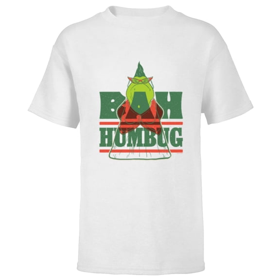 Disney and Pixar’s Monsters, Inc. Roz Christmas Bah Humbug - Short Sleeve T-Shirt for Kids - Customized-White