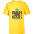 thumbnail image 1 of Disney and Pixar’s Monsters, Inc. Roz Christmas Bah Humbug - Short Sleeve T-Shirt for Kids - Customized-Yellow, 1 of 5