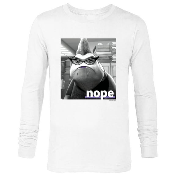 Disney and Pixar’s Monsters, Inc. Roz Nope Quote - Long Sleeve T-Shirt for Men - Customized-White