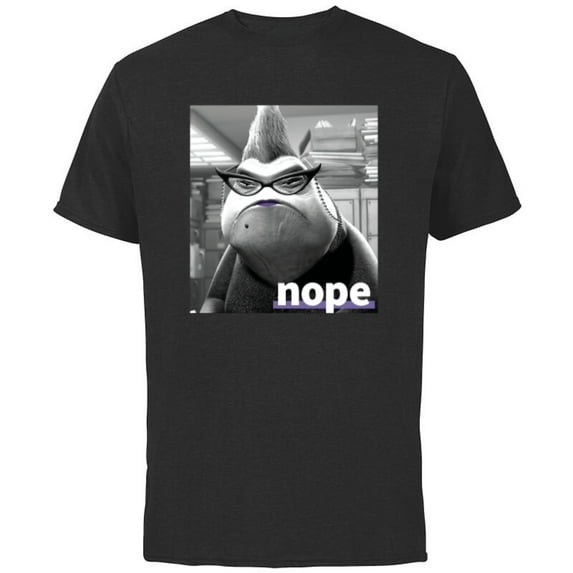 Disney and Pixar’s Monsters, Inc. Roz Nope Quote - Short Sleeve Cotton T-Shirt for Adults - Customized-Black