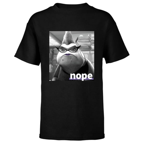 Disney and Pixar’s Monsters, Inc. Roz Nope Quote - Short Sleeve T-Shirt for Kids - Customized-Black