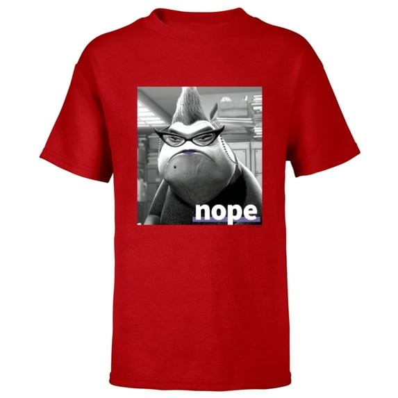 Disney and Pixar’s Monsters, Inc. Roz Nope Quote - Short Sleeve T-Shirt for Kids - Customized-Red