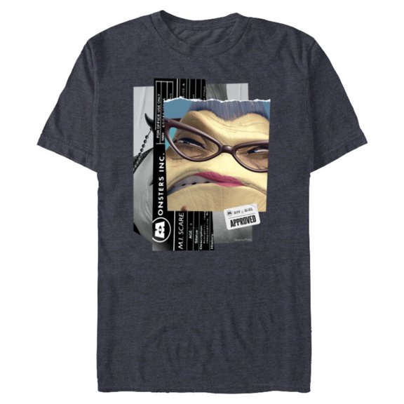 Disney and Pixar’s Monsters, Inc. Roz Personnel File - Short Sleeve Blended T-Shirt for Adults - Customized-Navy Heather