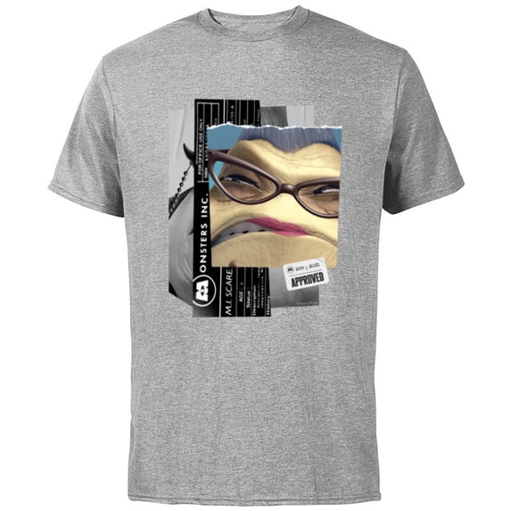 Disney and Pixar’s Monsters, Inc. Roz Personnel File - Short Sleeve Cotton T-Shirt for Adults - Customized-Athletic Heather