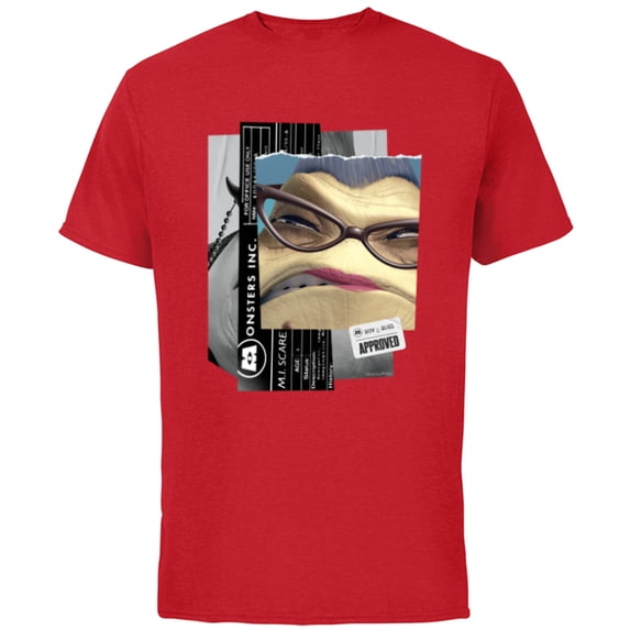 Disney and Pixar’s Monsters, Inc. Roz Personnel File - Short Sleeve Cotton T-Shirt for Adults - Customized-Red