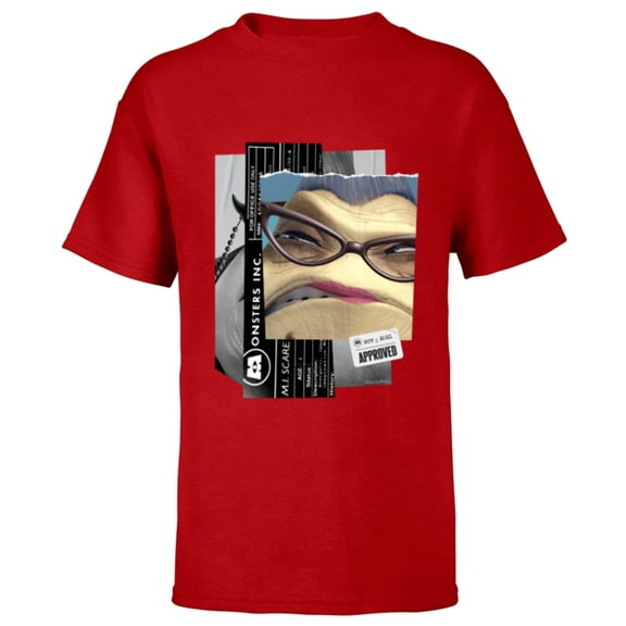 Disney and Pixar’s Monsters, Inc. Roz Personnel File - Short Sleeve T-Shirt for Kids - Customized-Red