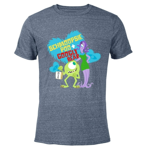 Disney and Pixar’s Monsters, Inc. Schmoopsie Poo Googly Bear - Short Sleeve Blended T-Shirt for Adults - Customized-Navy Heather