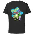 thumbnail image 1 of Disney and Pixar’s Monsters, Inc. Schmoopsie Poo Googly Bear - Short Sleeve Cotton T-Shirt for Adults - Customized-Black, 1 of 5