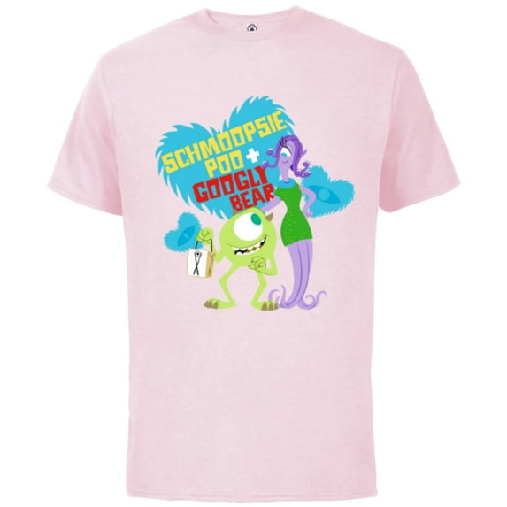 Disney and Pixar’s Monsters, Inc. Schmoopsie Poo Googly Bear - Short Sleeve Cotton T-Shirt for Adults - Customized-Soft Pink