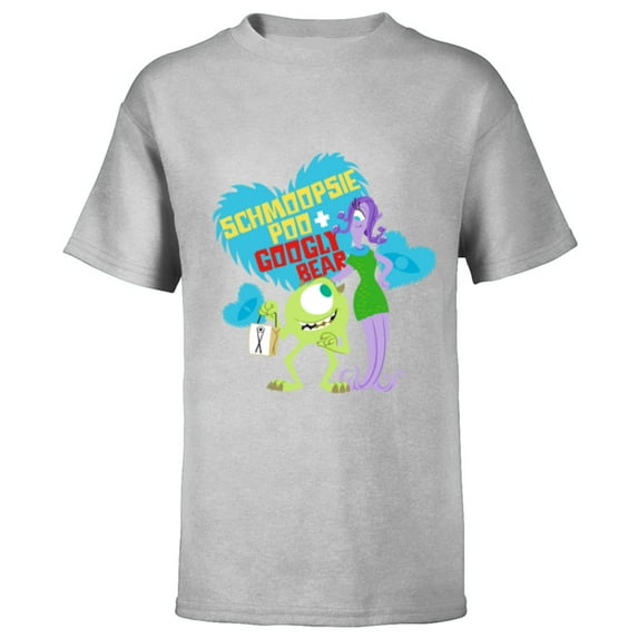 Disney and Pixar’s Monsters, Inc. Schmoopsie Poo Googly Bear - Short Sleeve T-Shirt for Kids - Customized-Athletic Heather